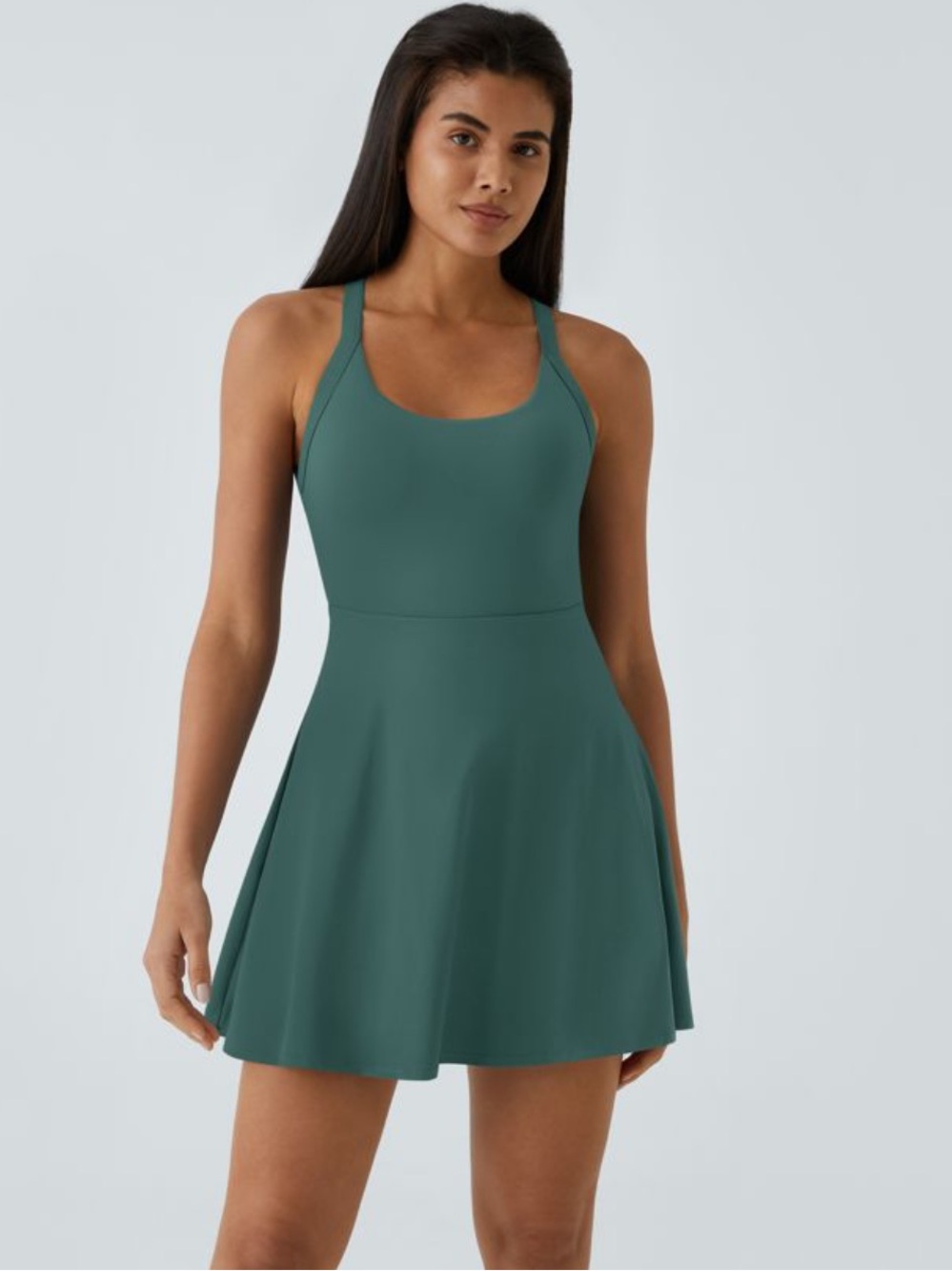 Halara SoftlyZero™ Airy Backless Twisted Flare Low Support Dance Active Dres